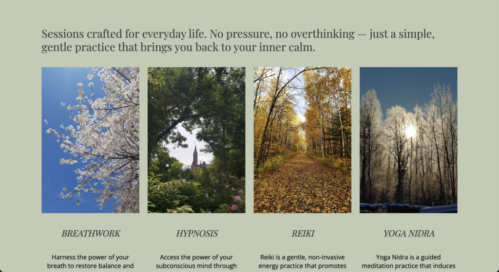 Chawa Healing website interior page design by Mia Lachapelle